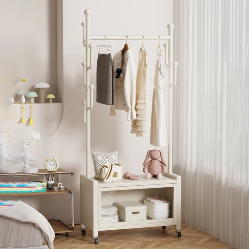 

Mobile Metallic Home Coat Rack Standing Hanging With Wheels Coat Rack Interior Floor Perchero De Ropa Living Room Furniture