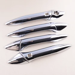 8pcs Car Exterior Chrome Smart Door Handle Cover Trim Decoration Fit for Hyundai Elantra Sedan Avante 2012 2013 2014 2015 2016
