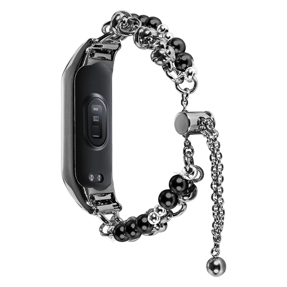 Jewelry Mi Band 8/6 Strap Bracelet for Xiaomi Mi Band 7 5 4 Smartwatch Wristband Accessories Metal Chain Women Luxury Dressy New