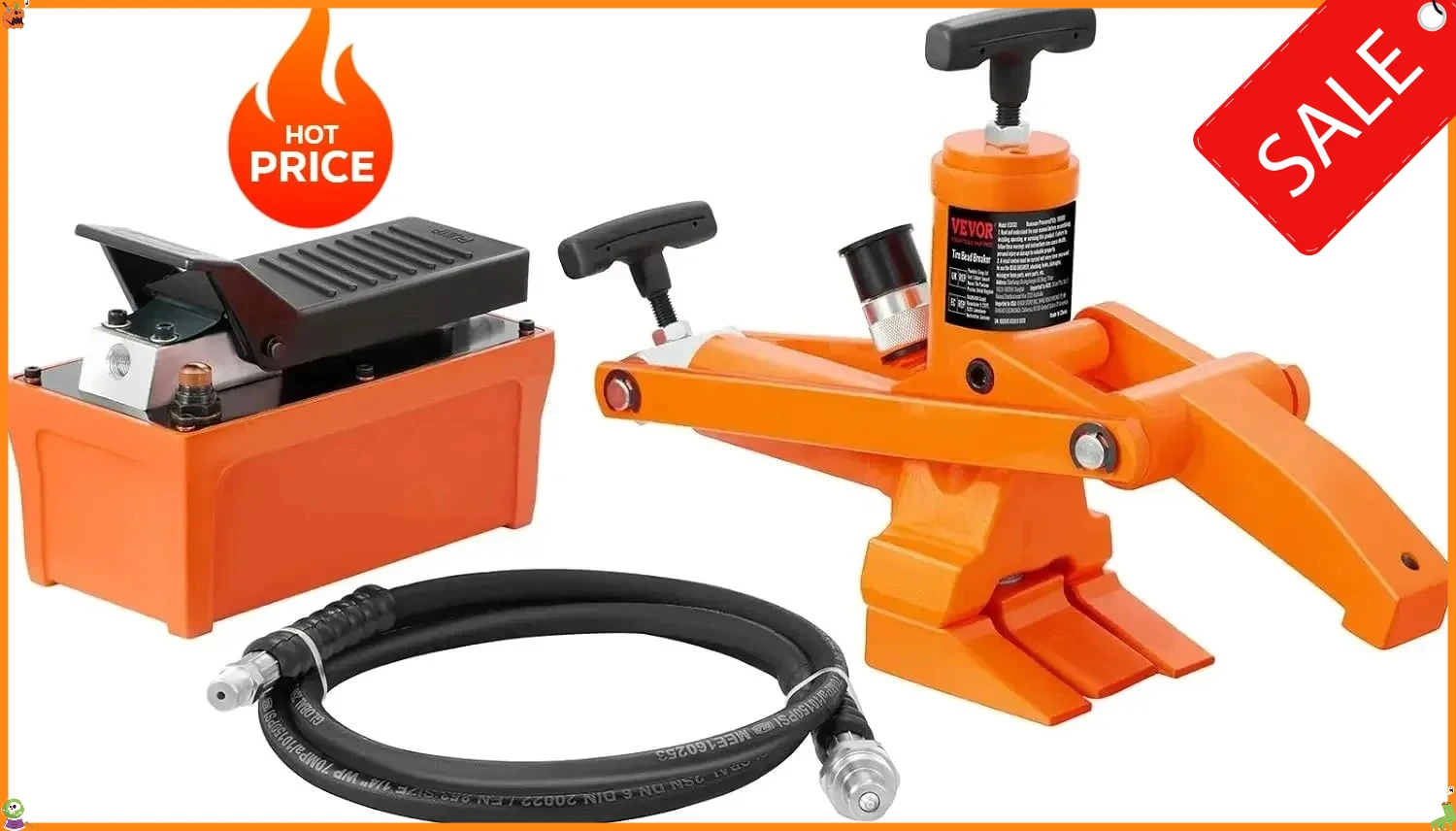 

BestsellerHydraulic Bead Breaker, 10000 PSI Tire Bead Breaker with Metal Foot Pump, Heavy-Duty Steel Bead Breaker Tool for Tract