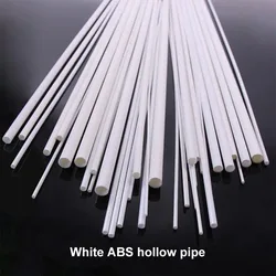 10/20pcs White ABS Round Plastic Pipe Tube Hollow Pipe OD 2/3/4/5/6/8/10mm x Length 500mm DIY Handmade Sand Table Material