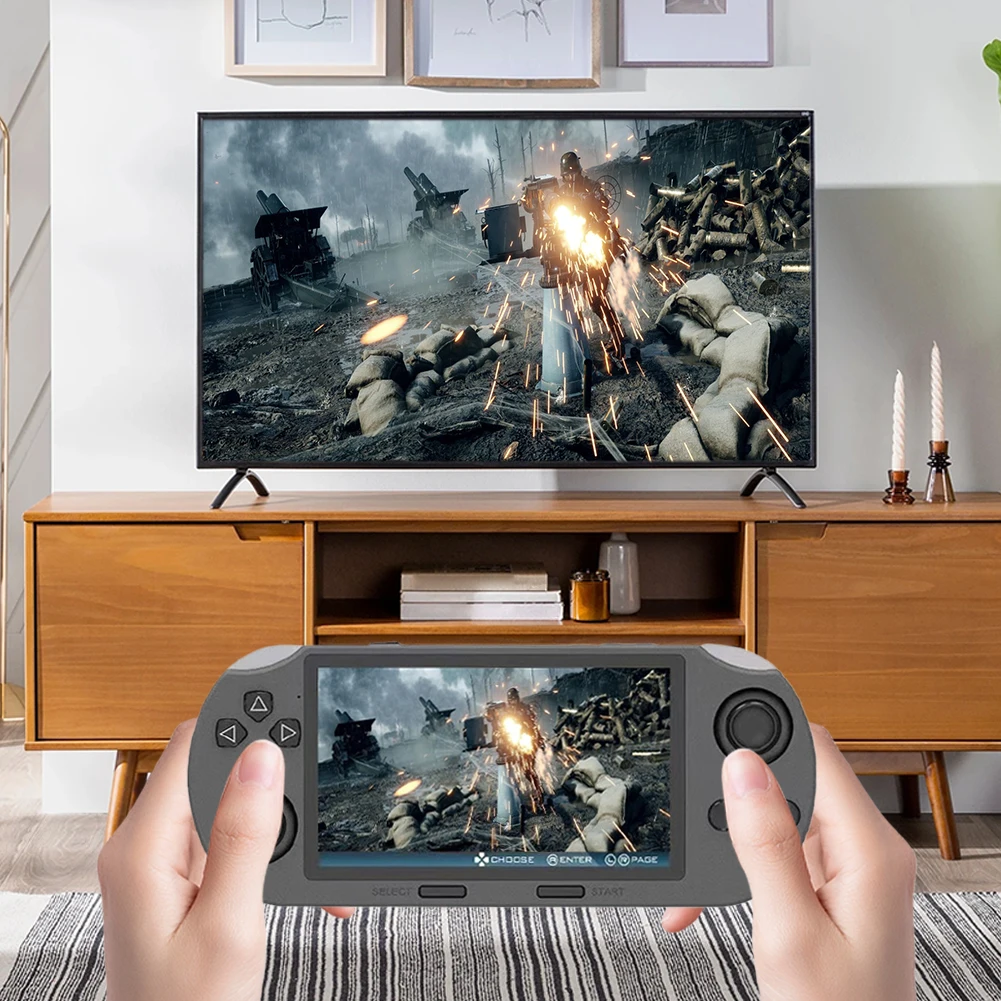 

Портативная игровая консоль с IPS-экраном 4,5 дюйма, ретро-приставка для видеоигр, игровой плеер для детей и взрослых