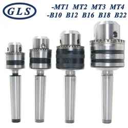 GLS MT1 MT2 MT3 MT4 B10 B12 B16 B18 B22 1-10/1-13/3-16/5-20 Morse tapper shank Drill Chuck Arbor Lathe CNC drill machine Wood