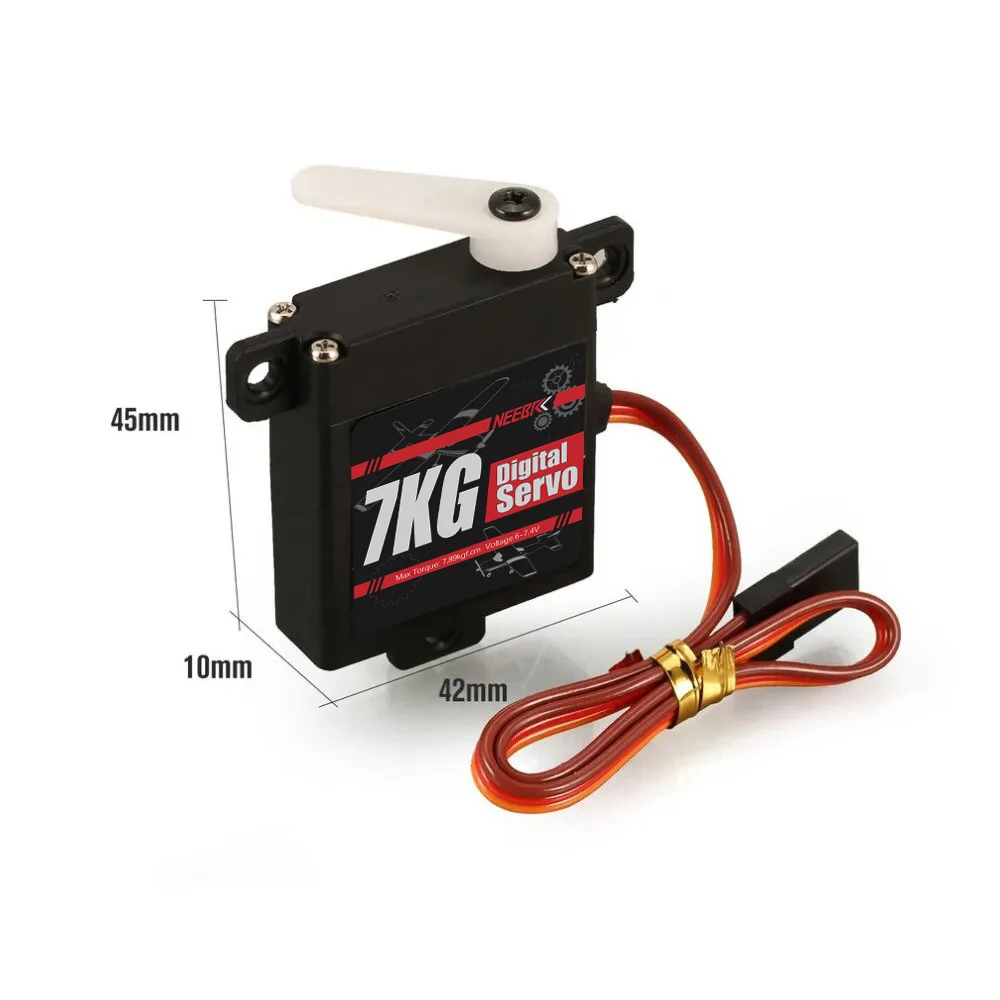 NEEBRC PDI-HV2107MG 7.9KG Mini Servo Digital Steering Standard Metal Gear 6-7.4V 25T for RC Fixed Wing Airplane Model Toy Parts