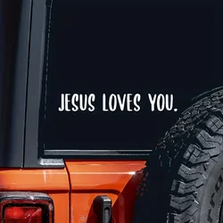 Jesus Loves You Decal Vinyl Sticker Auto Car Truck Wall Laptop | White