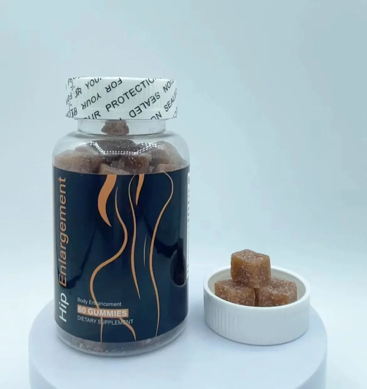 

1 бутылка популярных африканских женских конфет для увеличения ягодиц, квадратных жевательных конфет, подтягивающих ягодиц