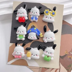 Cartoon Dog Miniature Animal Series Resin Flatback Cabochons DIY Bow Appliques Decor Crafts Scrapbooking DIY Jewelry Accessories