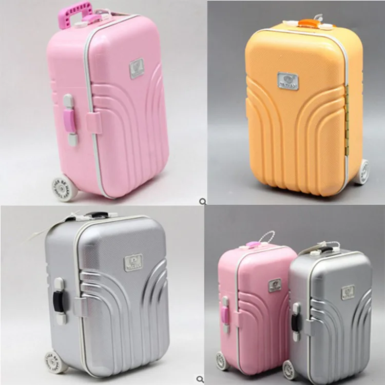 

Dollhouse Decorations Simulation Suitcase Mini Toy Iron Trolley Box Trunk Miniature Items TROLLEY CASE 1/6 BJD Dolls Accessories