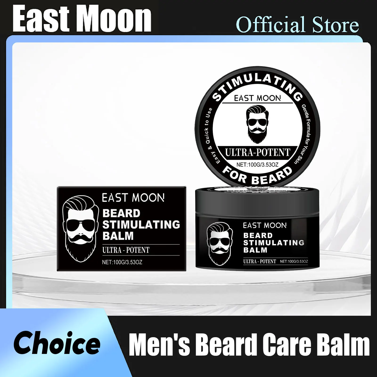 East Moon Aloe Men's Beard Care Balm Groomed Charming Improving Glide Non-irritating Softening Hair Roots Beard Nourishing Cream
