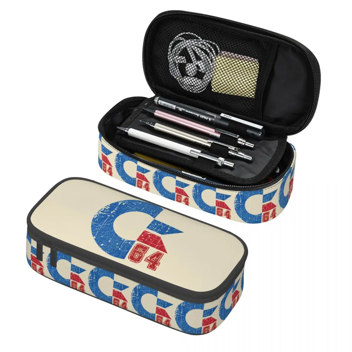 

Commodore Circuits Amiga Logo Pencil Cases Pencil Pouch Storage Stationery Supplies Big Capacity Pen Box Pencil Bag for Students