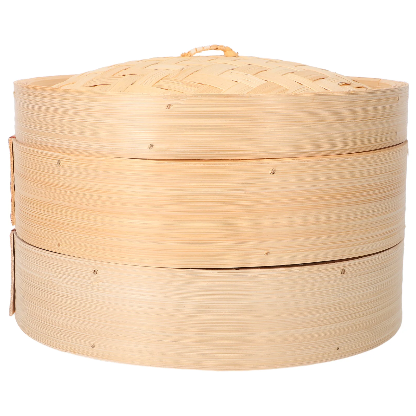 

2 Tier Set Handmade Traditional Asian Steaming Cookware For Dumplings Dim Sum Vegetables Rice With Lid Kitchen Utensil