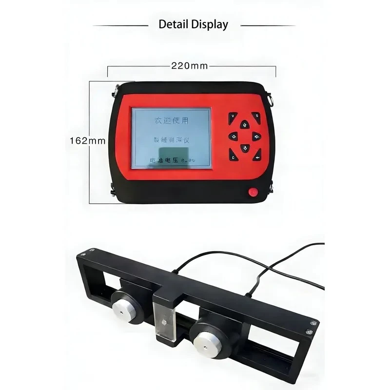 High Accuracy Portable Digital Concrete Crack Depth Gauge Testing Machine Lithium Battery IP55 Protection USB Data
