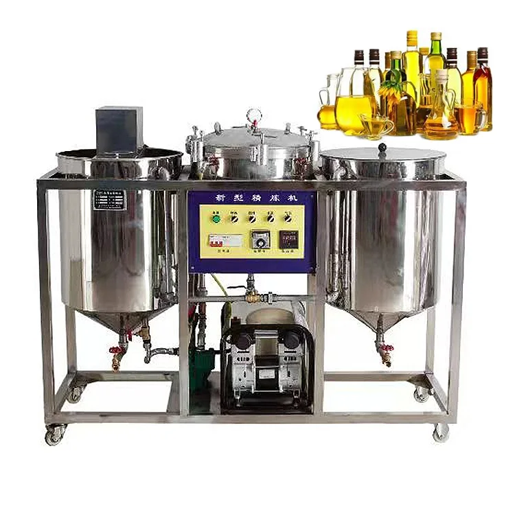 Factory Direct Supply Palm Kernel Oil Refining Machine Commercial Peanut Sunflower Used Oil Refining Machine