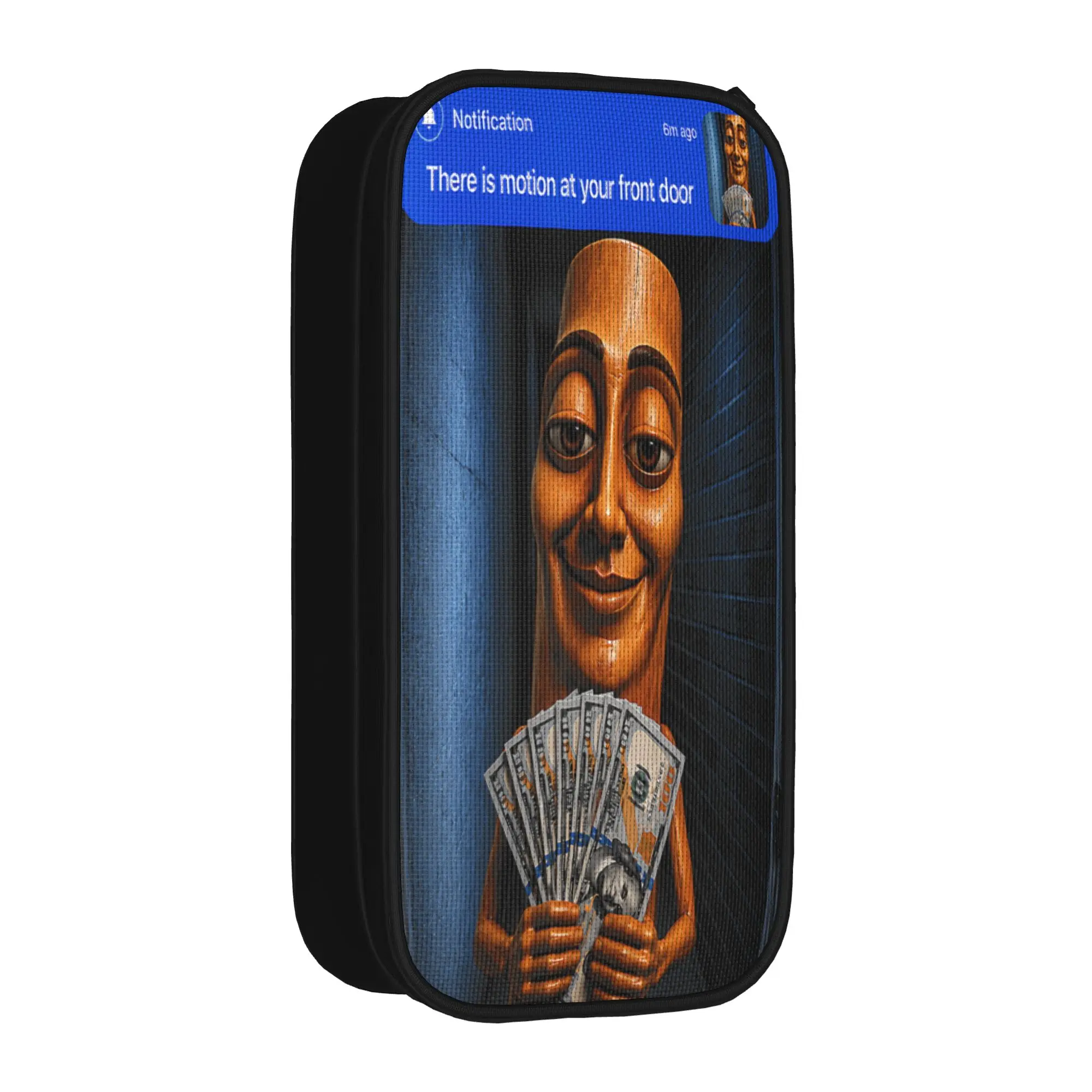 There is Motion at Your Front Tung Tung Tung Sahur Money Pencil Case Boy Girl Lovely Pencil Bag Graphic School Pencil Cases