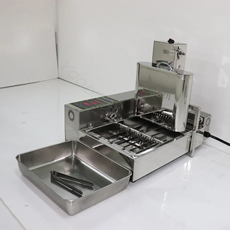 5.5L 4-Row Automatic Donut Making Machine Commercial Electric Heating Doughnut Cake Fryer Machine