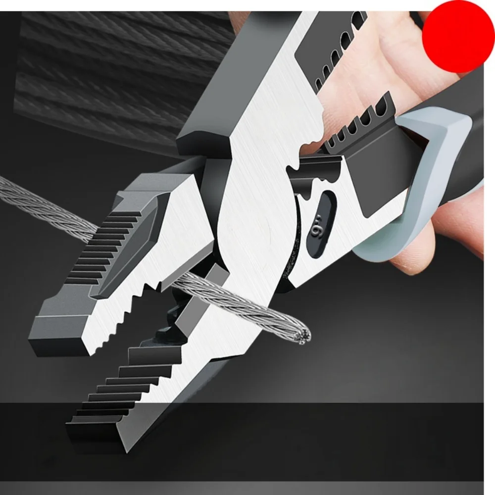 9 Inch Multifunctional Combination Pliers, Industrial Grade Wire Stripper Cutter, Electrician Hand Tool for Cutting Stripping Gr