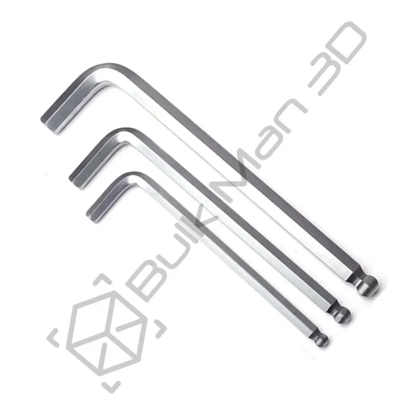 10pcs/lot 1.5mm/2mm/2.5mm/3mm/4mm Nickel Plated Hexagon Allen Key Wrench Ball End Spanner alloy steel Allen key hand tools