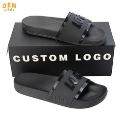 High Quality Summer Anti-slip Flat Slides for Men Casual Designer Women Slides Custom Slippers with Logo