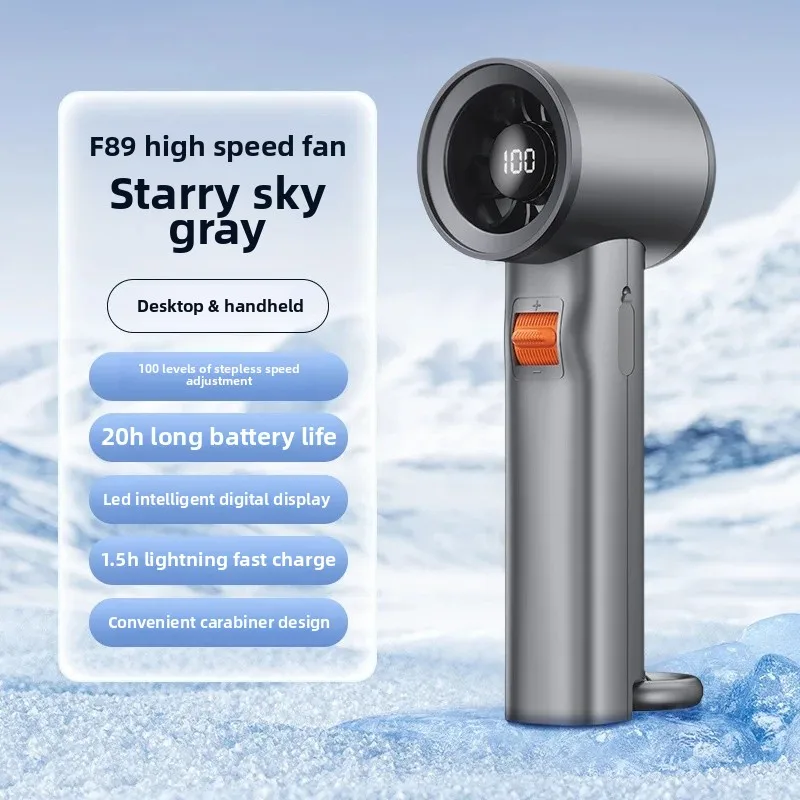 

Портативный мини-высокоскоростной ручной вентилятор, перезаряжаемый через USB, жестокий стиль для летнего кемпинга, активного отдыха, легкий вентилятор