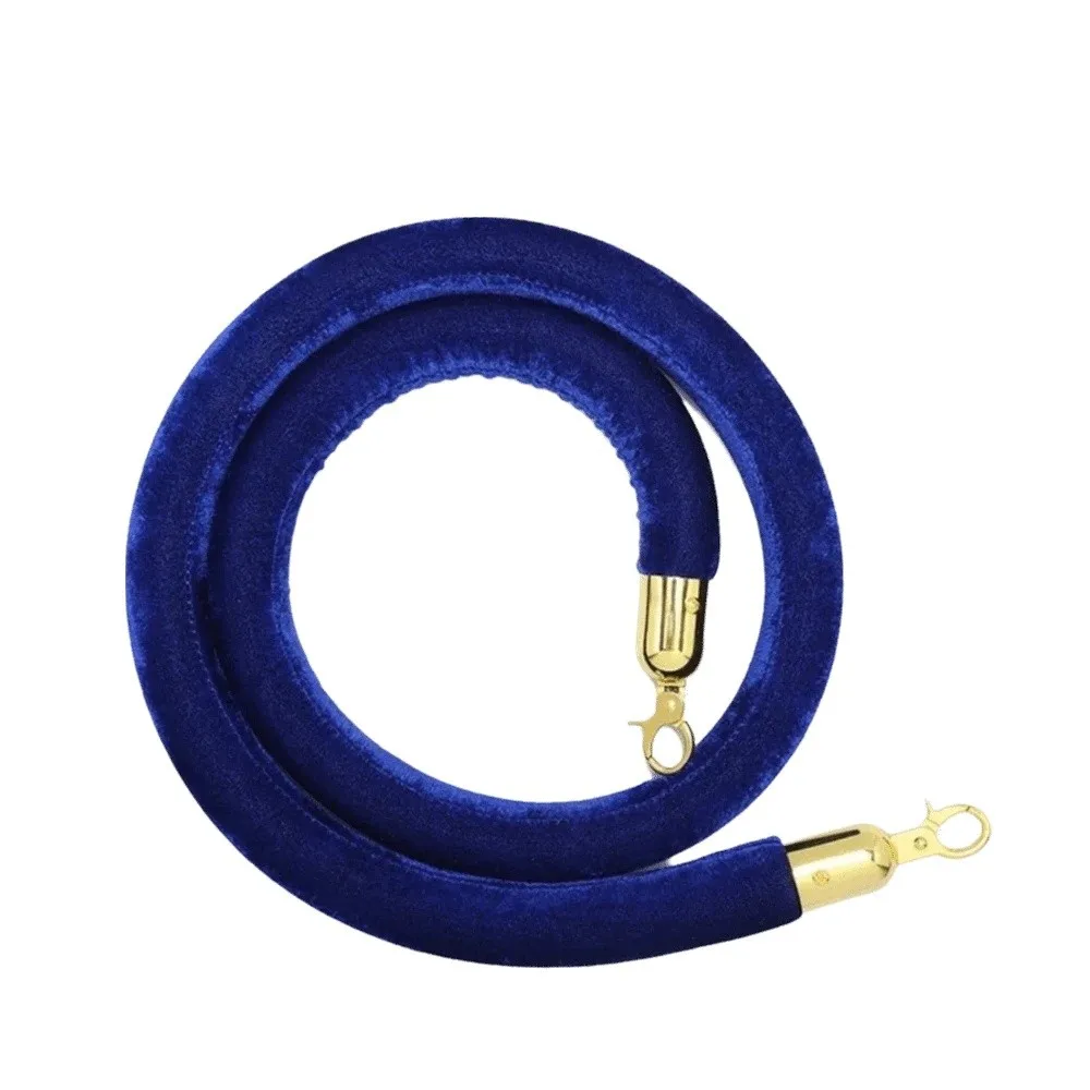 1.5m Long Flannel Sling Twisted Lining Barrier Rope Welcoming Queuing Columns Warning Velvet Barrier Rope Soft and Smooth