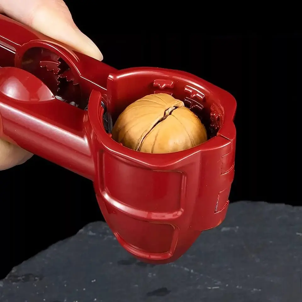 IPEA Casse-noix En Aluminium Avec Poignée Confort - Écraseur Noix, Noisettes, Amandes Avec Ressort Casse Fruits Secs Multifonction
