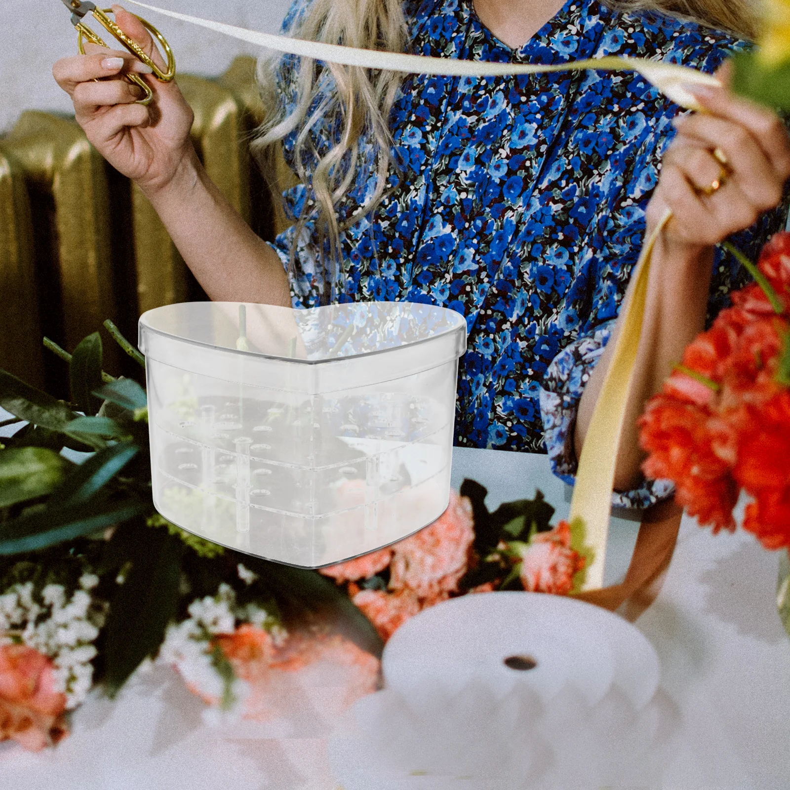 

Heart Shaped Flower Box Clear Acrylic Case For Eternal Preserved Flowers Valentine Gift Decoration Floral Arrangement Display