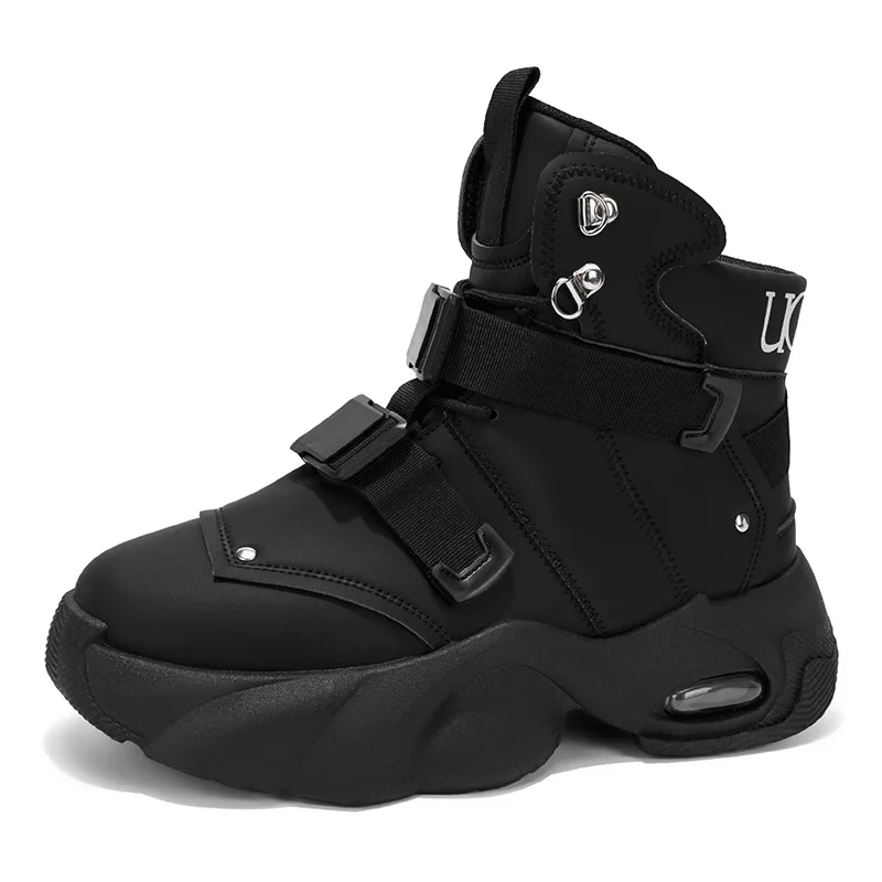 

Popular Fashion Shoes for Men High Quality Platform Man Sneakers High-top Leather Sports Men Boots Thick-soled Man Casual Shoes