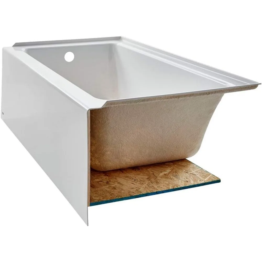 

Apron Bathtub Left Drain 60 in. X 30 in. High-gloss Surface for Wipe-clean Convenience Textured Floor Prevent Slips and Falls