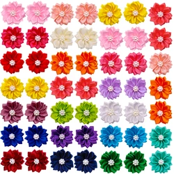 50/100pcs Pet Dog Hair Bows Rubber Bands Pearl Flowers Bows For Small Dogs Pets Dogs Grooming Bows For Dog Hair Accessories