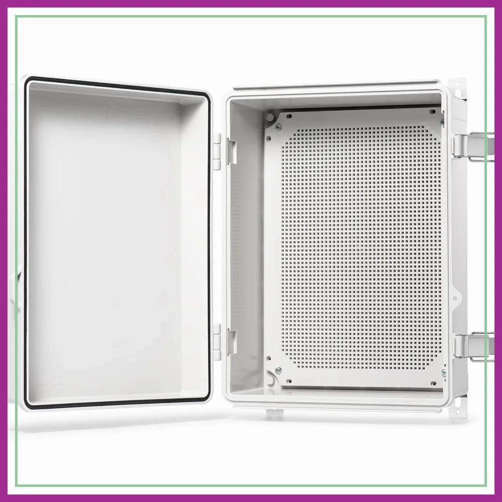 

IP67 Waterproof Junction Box 16.1x12.2x7.1 Inch Outdoor Electrical Enclosure with Mounting Plate