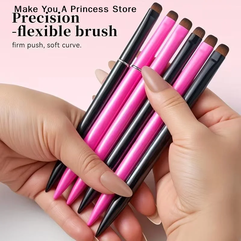 【HBA】French Nail Brush, With Multi-Function Brush Head - Fine Nail Brush, Suitable For Gel And Acrylic Nails, Precise Cleaning
