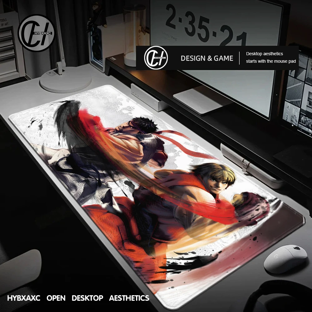 Street fighter Mousepad 90x40cm Big Keyboard Mat Table Mat Students Gamer Desktop Mousepad Gaming Mouse Pad for PC Mouse Carpet