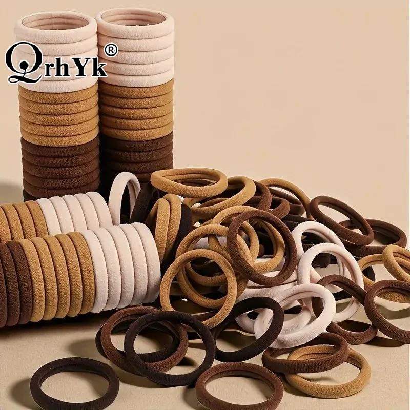 20-200pcs Hair Accessories For Women Girl Basic Hair Bands Headband Hair Ropes Ties Ponytail Holder Simple And Fashionable Nylo
