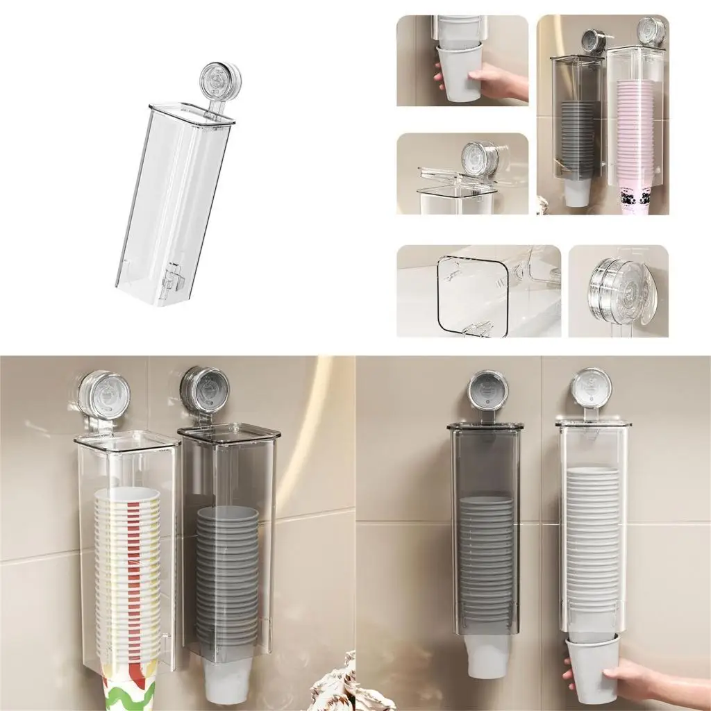 

G6KF Suction Paper Cup Storage Racks with Double Holder Designs Portable Accessory for Party Supplies Setting Decoration