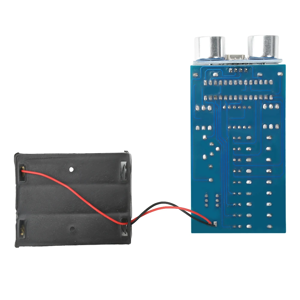 Kit de alarma de rango ultrasónico DIY, módulo medidor de distancia ultrasónico DC 4,5-6V con luces LED, Kit de práctica de soldadura