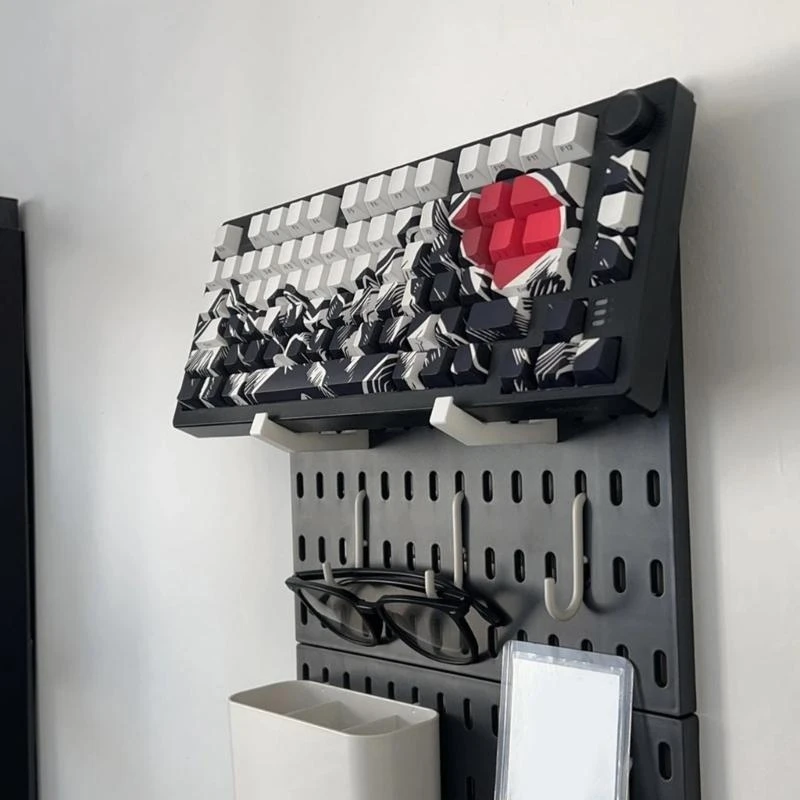P9JB 3D Printing Keyboards Display Stand Computer Mechanical Keyboards Holder Layer Rack Tray Accessories for Storage Board