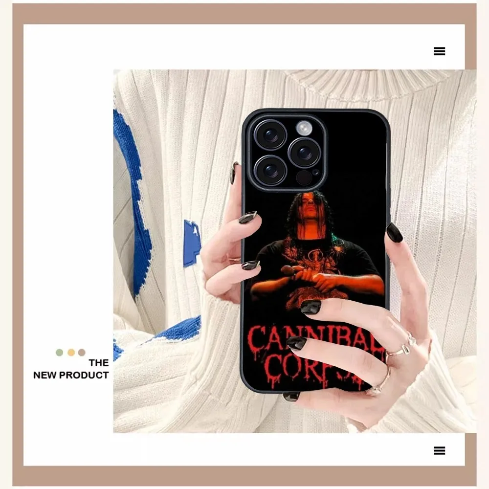 band C-cannibal C-corpse skull Phone Case For iPhone 16 15 14 13 12 11 PRO MAX PLUS Mini TPU Soft to Skin-friendly case