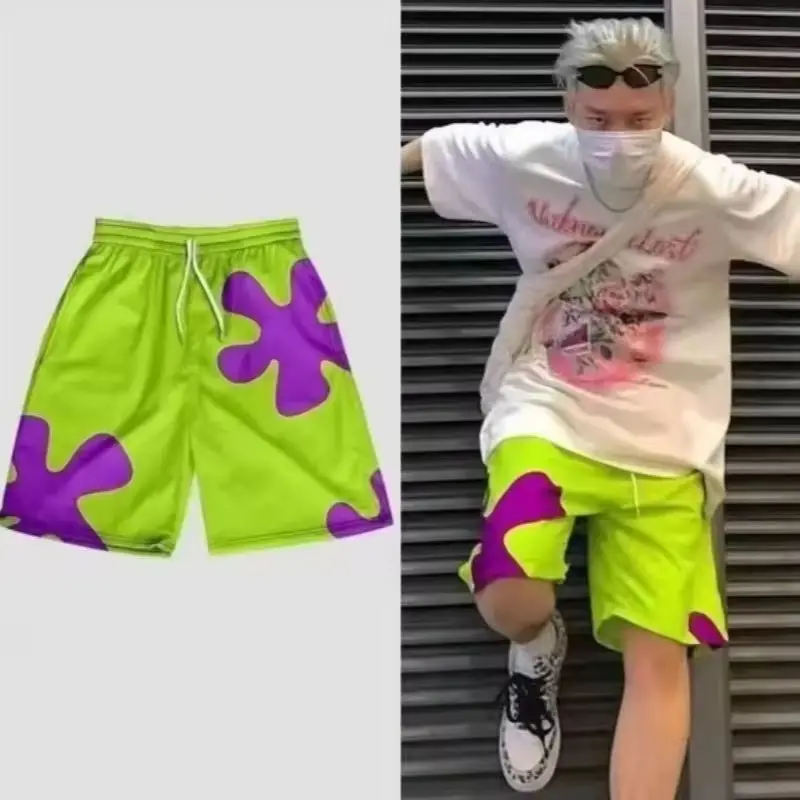 New 3D Anime Patrick Star Board Summer Men Shorts Trunks Quick Dry Beach Swiming Shorts Women Men Short Pants Beach Kid Clothes