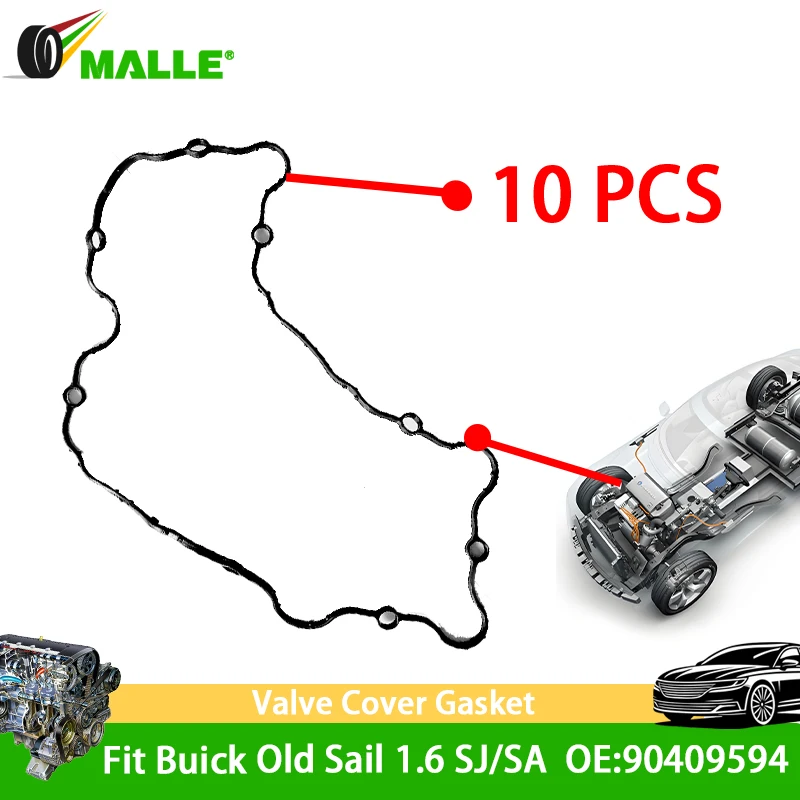 

10X оптовый комплект прокладок клапанной крышки, оригинальный для Chevrolet Old Sail 1.6L SJ SA Daewoo Kalos 1,4 аксессуары для двигателя OE 90409594