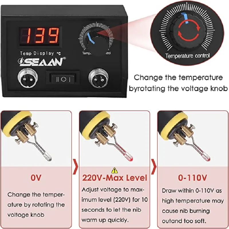 Professional Soldering iron Wood Burning Machine Kit Set Wood Craft Tool Kit for Wood Station Solder Welding Equipment