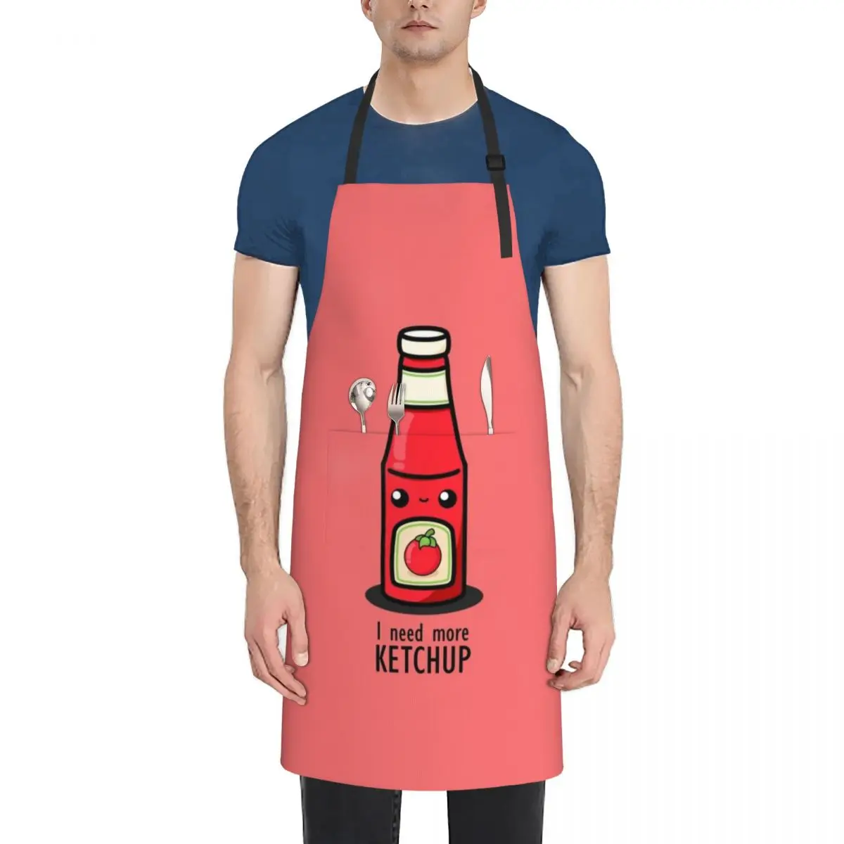 Cute Cartoon Tomato Ketchup || Tomato Sauce || Kawaii Apron restaurant accessories Apron