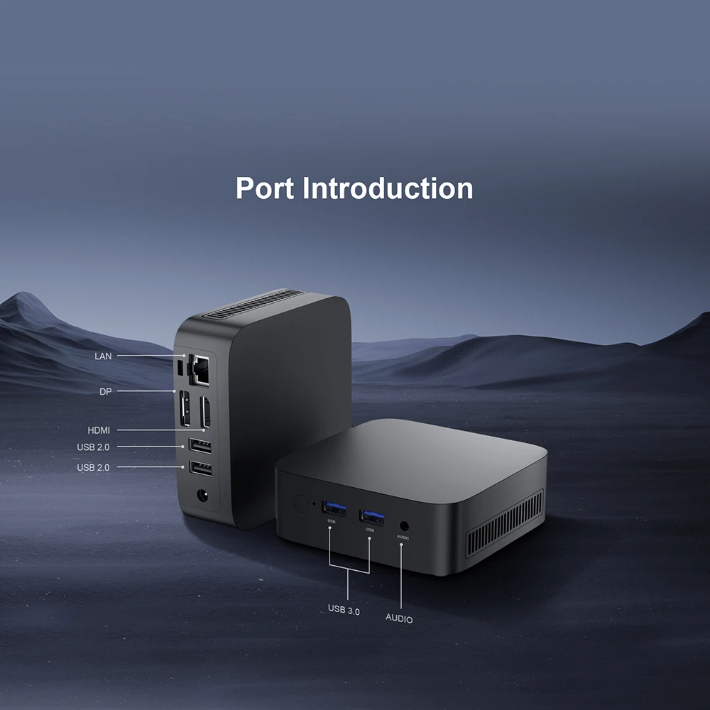 T10 PC Mini Intel Alder Lake N150 Windows 11 Komputer Saku Ultra Kecil Output 4K 60Hz Wifi5 BT4.2