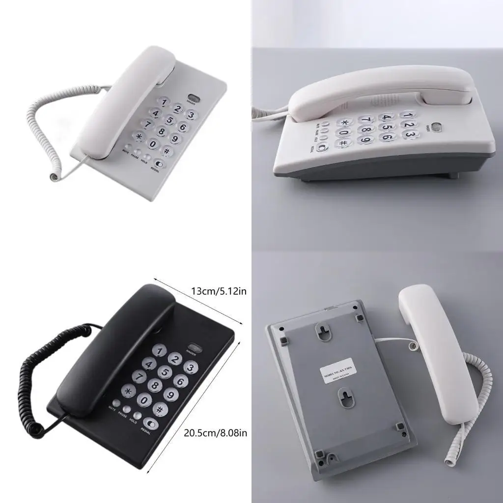 Corded Landline Telephone Desk House Phone with Large Buttons Home Phone Corded Telephone for Home Office Hotel Bathroom