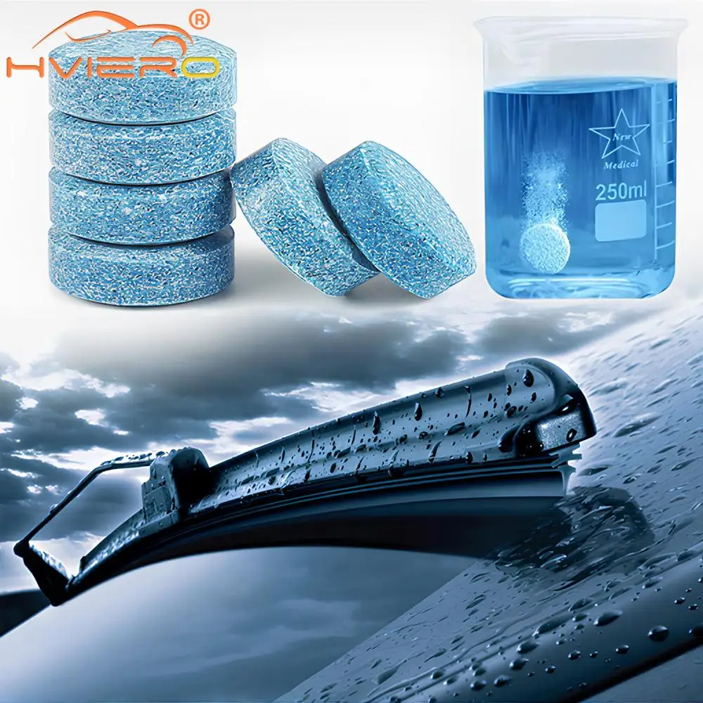 20/40/60Pcs Solid Cleaner Car Windshield Wiper Effervescent Tablet Strong Decontamination Auto Glass Toilet Cleaning Accessories image 6