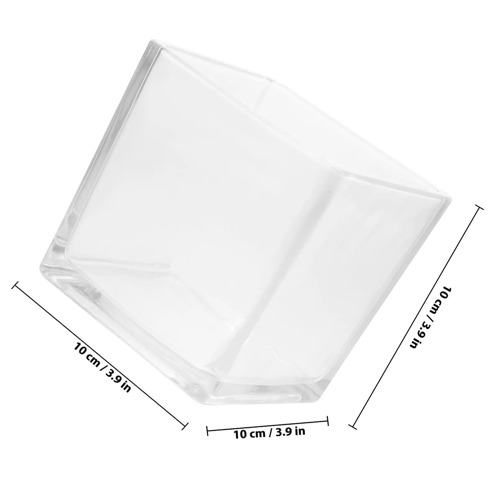 Clear Glass Cube Flower Vases 2 Pack Hydroponic Succulent Planters for Home Office Table Centerpiece Decor