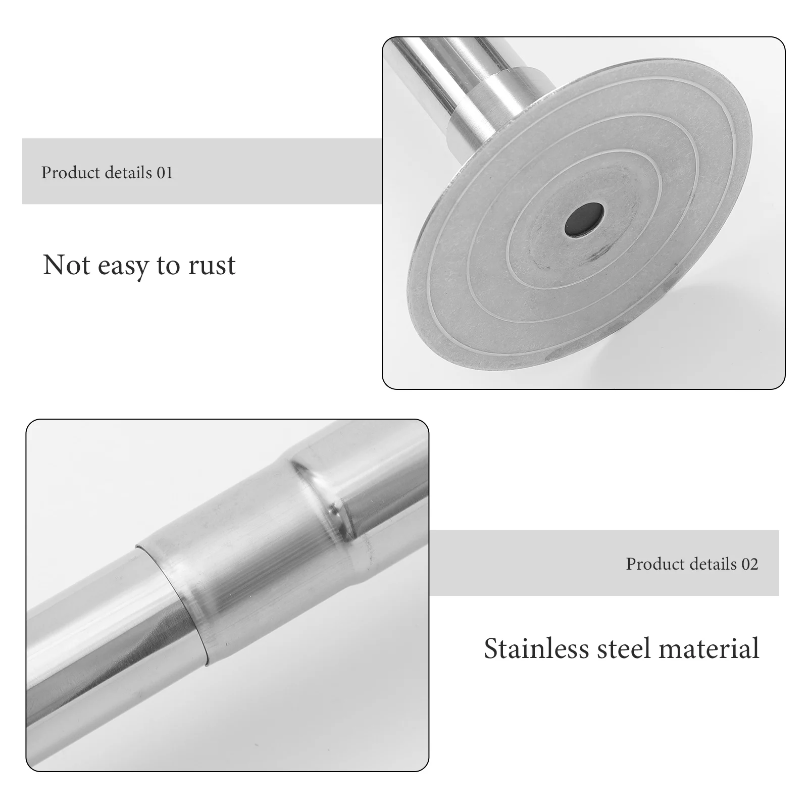 

Tension Shower Curtain Rod Stainless Steel Adjustable Telescopic Curved Shower Rod Bathroom Window No Drill Heavy Duty