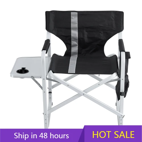 

YTYIN Padded Folding Outdoor Chair with Side Table and Storage Pockets Portable Lightweight Outdoor Camping Picnics and Fishing