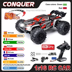 WLtoys Großes RC-Auto im Maßstab 1:16, 50 km/h, Hochgeschwindigkeits-4WD-Kinderspielzeug für Jungen, ferngesteuertes Auto, 2,4 G Off-Road-Monstertruck, RC-Spielzeug