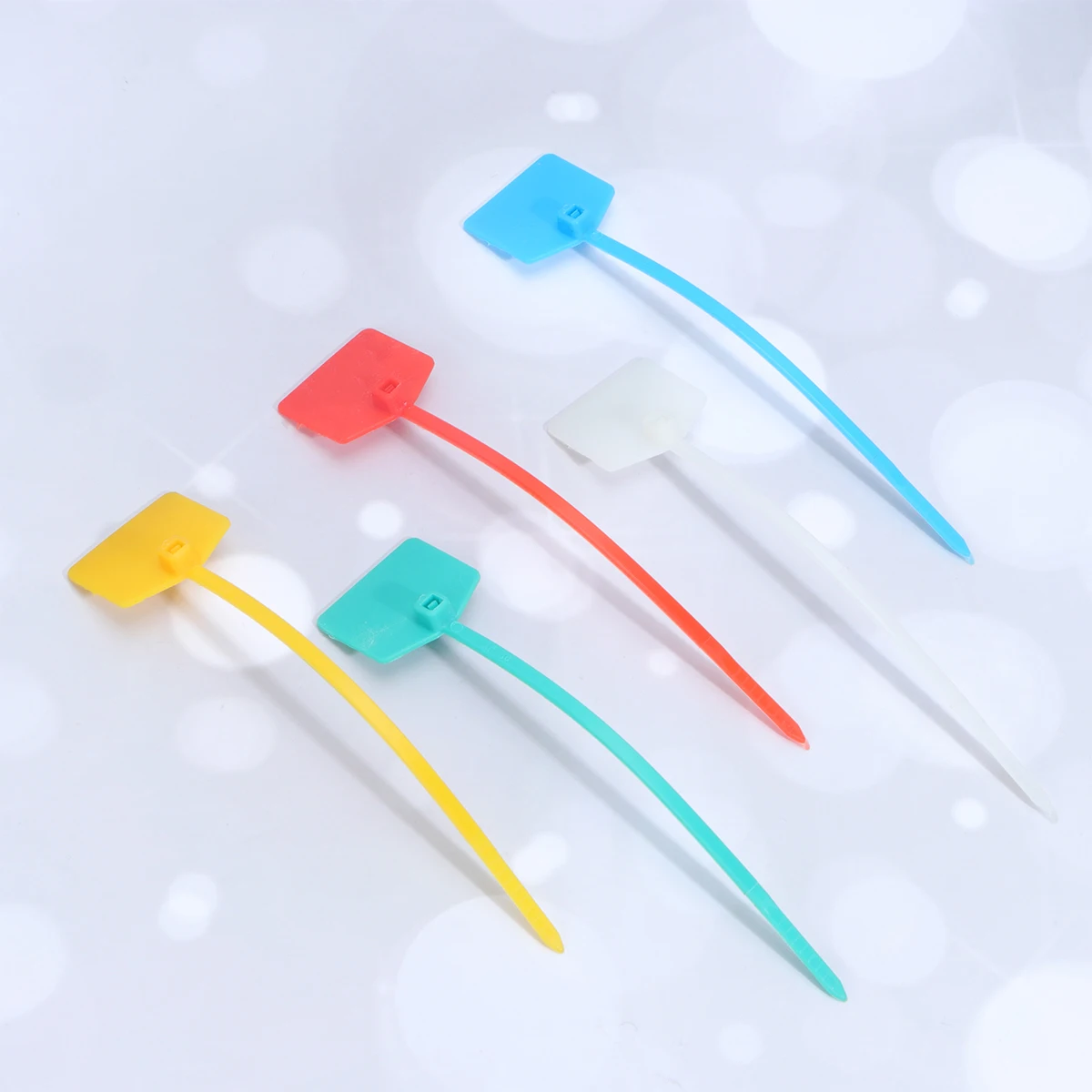 

100 Pcs Network Cable Identification Tag Labels Tags Ties Assorted Colors Pretty Colours