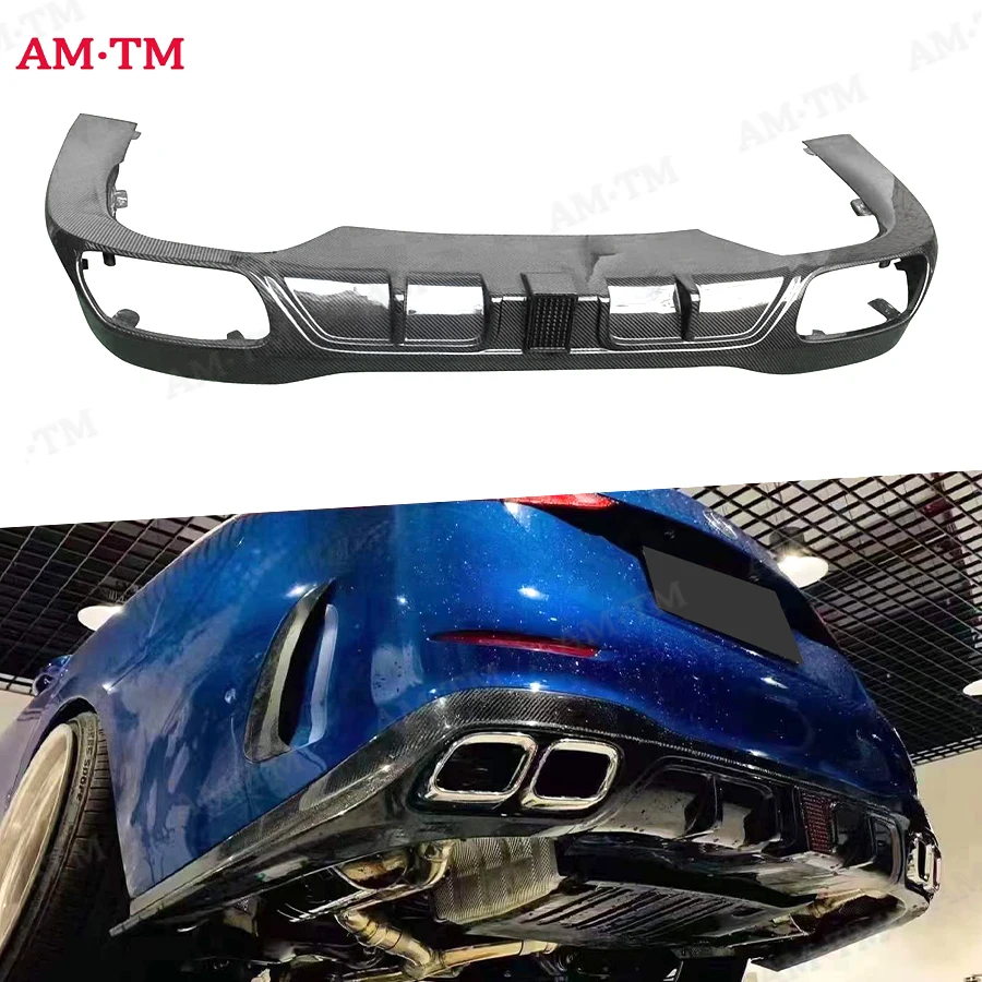 

For Mercedes Benz C Class W206 C200L C260L Carbon Fiber Car Rear Bumper Back lip Diffuser Rear Side Splitters Spoiler body kit